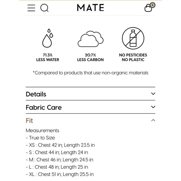 Mate The Label Organic Fleece Half Zip Sweatshirt Bone NWT Large - Picture 5 of 10